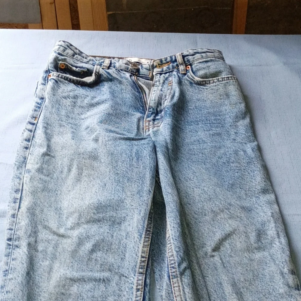 Zara Light Blue Ladies Relaxed Jeans